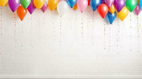 Colorful balloons and confetti. Colorful party balloons with confetti ...