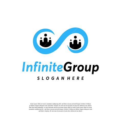 Premium Vector Infinity Group People Logo Designs Concept Vector