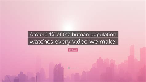 MrBeast Quote: “Around 1% of the human population watches every video