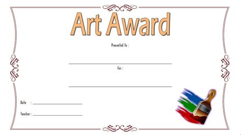 Editable Art Certificate Template