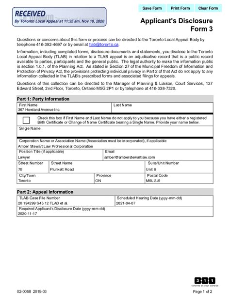 Fillable Online Applicant S Disclosure Form Applicant S Disclosure