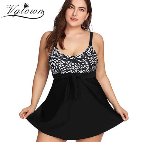 Vgtown New Retro Print Two Piece Tankini Swimsuit Shorts Plus Size Women Swimwear Sports Push Up