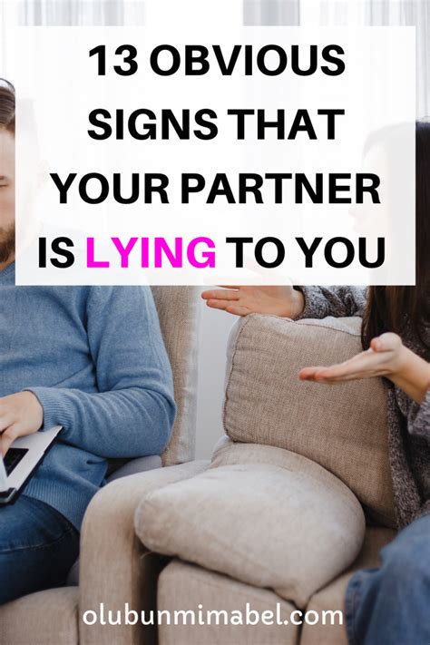 13 Signs Your Partner Is Lying To You Olubunmi Mabel