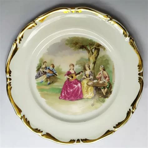 Prato Decorativo Em Porcelana Antiga Cena Musical Fragonard MercadoLivre