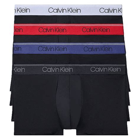 Calvin Klein Mens Micro Stretch Low Rise Trunk Medium Black Bodies