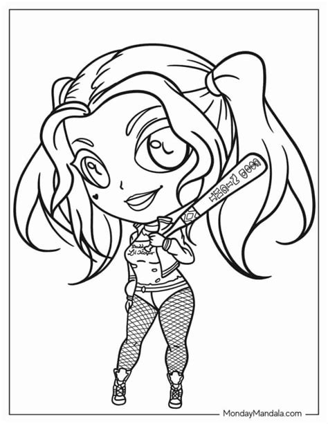 20 Harley Quinn Coloring Pages Free Pdf Printables Worksheets Library