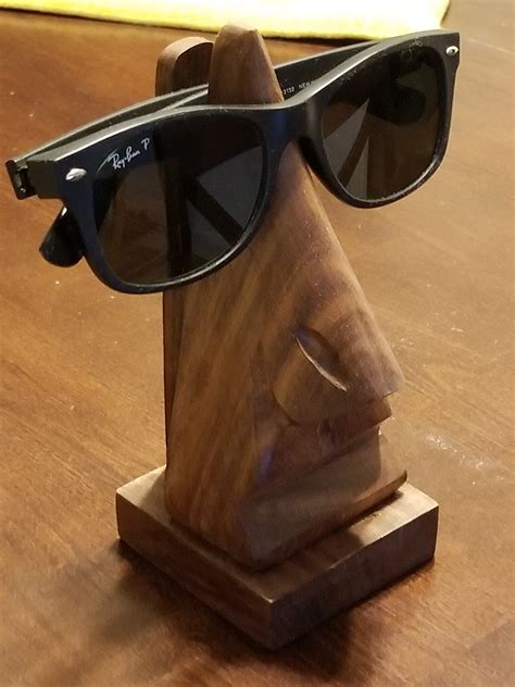 Eye Glasses Holder Wooden Nose Eyeglass Holder Uncommon Goods