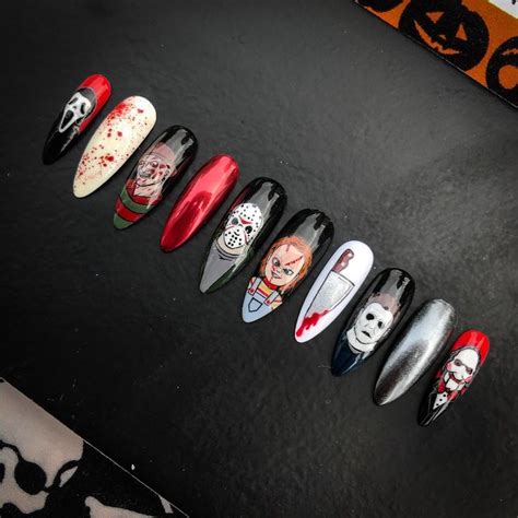 Holloween Nails Halloween Acrylic Nails Scary Nail Art Halloween