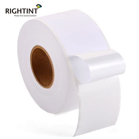 Matte White Mic Pp Rightint Carton Oem Pre Cut Rolls Label China