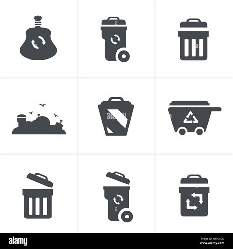 Iconos De La Basura Imagen Vector De Stock Alamy