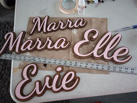 Wooden Name Cutout Custom Wood Name Cutout Kids Room Decor Kids Door