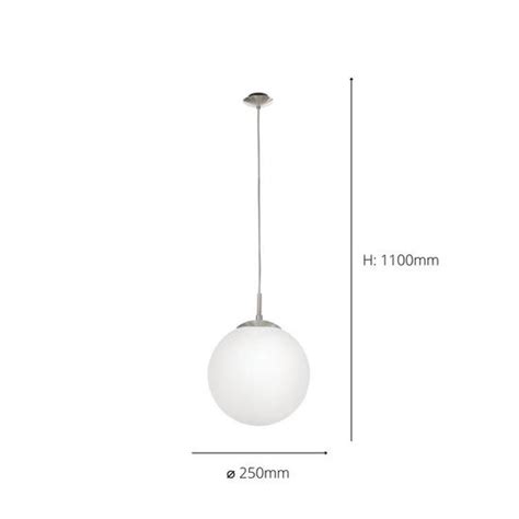 Lighting Rondo Glass And Metal Pendant Light Eglo