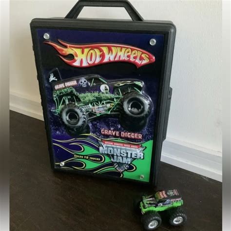 Toys Hot Wheels Monster Jam Carrying Case Comes With Grave Digger Moster Truck Poshmark