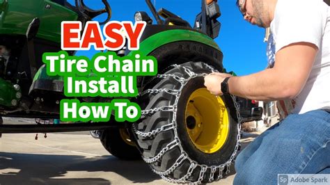 how to install lawn tractor tire chains