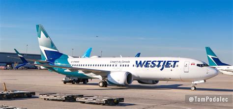 Geminijets Westjet B737 Max8 New Livery C Czsg 1200 Scale 56 Off