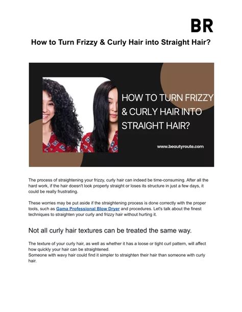 Ppt How To Turn Frizzy And Curly Hair Into Straight Hair Powerpoint Presentation Id 11959225