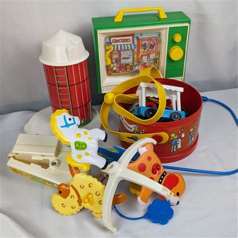 Lot of Various Fisher Price Vintage Toys