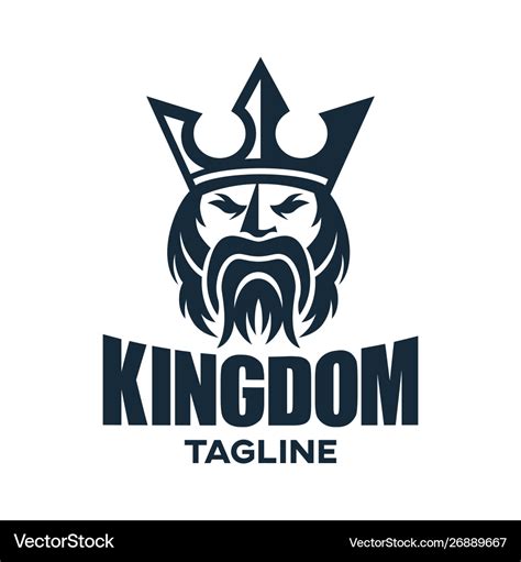 Modern king and kingdom logo design Royalty Free Vector