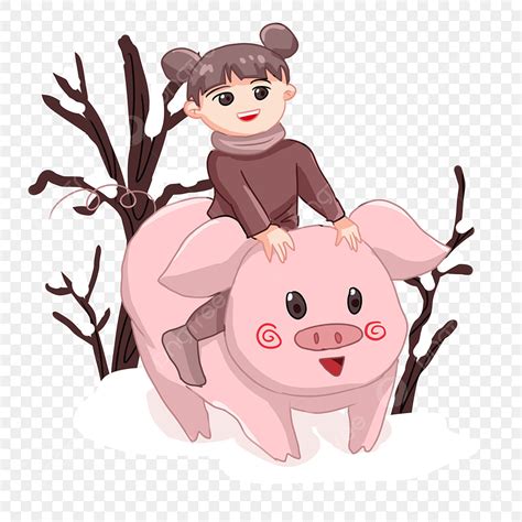 Little Pig Clipart Transparent PNG Hd, Chinese New Year Character ...