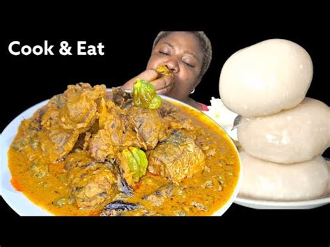 African Food Mukbang Cook And Eat With Me Banga And Okra Soup With