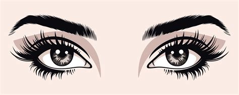 Hand Drawn Realistic Womans Sexy Luxurious Eyes Vector Image