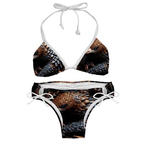 Pangolin Detachable Sponge Adjustable Strap Bikini Set Two Pack Swimwear For Two Beach