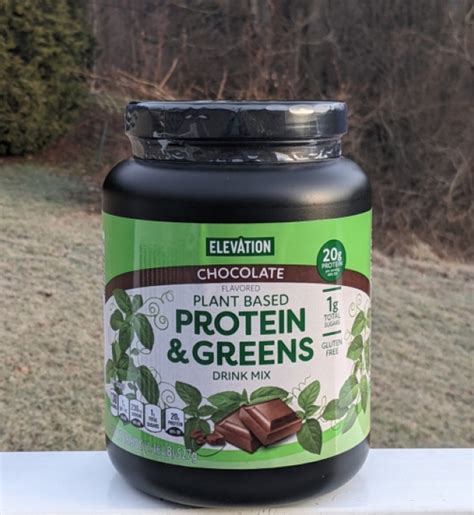 Elevation Chocolate Plant Protein Powder Plant Based 184oz 20g Of