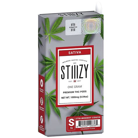 Stiiizy Strawberry Cough Premium Thc Pod 1g Leafly