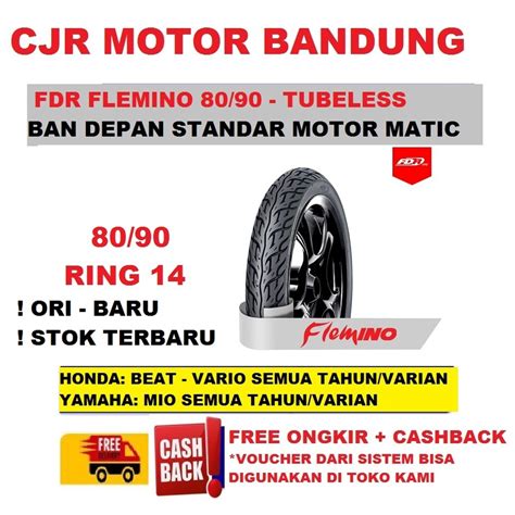 Jual Ban Fdr Flemino Ring Ban Tubeless Harian Motor Matic