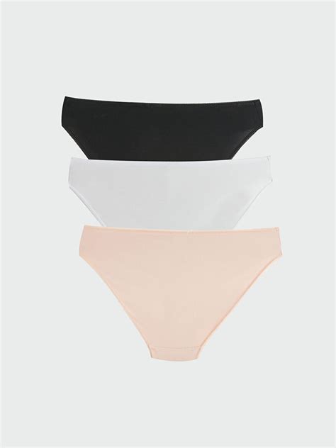 Plain Bikini Briefs Pack W Z FFB W Z FFB LC Waikiki