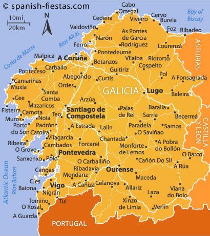 Map Of Galicia Spain