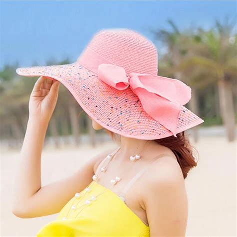 150pcs/lot Women's beach hats Caps Summer Fashion Foldable Chiffon ...