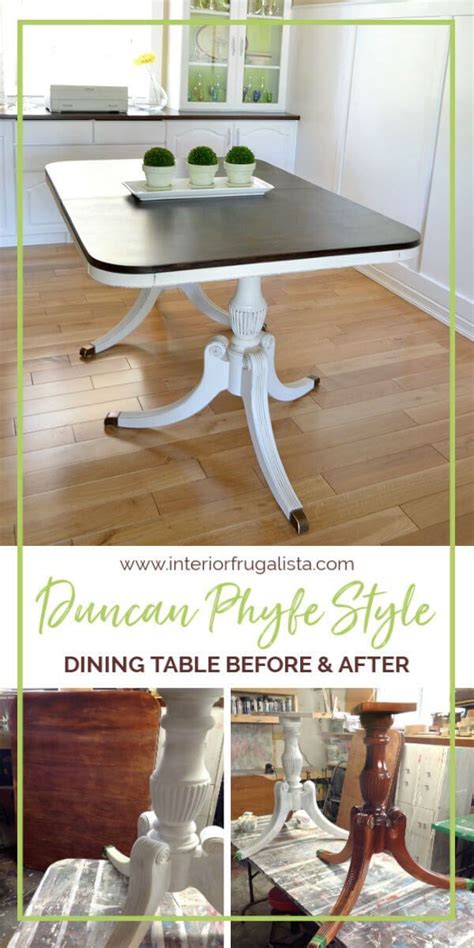 How To Upcycle A Duncan Phyfe Style Dining Table With A Shabby Chic