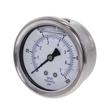 Neo — Water Pressure Gauge 100 Psi 14 Mpt 25 Plastic Dial Center