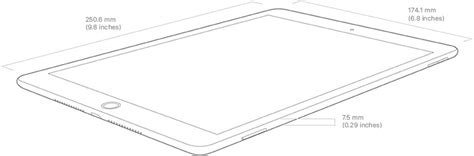 Apple Ipad 9th Gen Dimensions Drawings