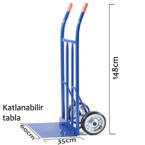 Büyük Boy Katlanabilir Yük Ve Koli Taşıma El Arabası