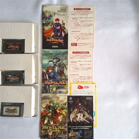 Gba ファイアーエムブレム 封印の剣 烈火の剣 聖魔の光石 ゲームソフト 攻略本 6点セット 箱付 説明書付 Fire Emblem 即納