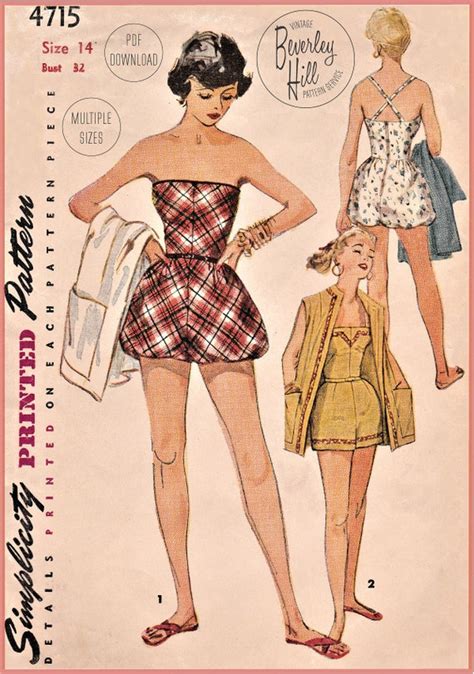 Vintage Sewing Pattern Reproduction S S Etsy