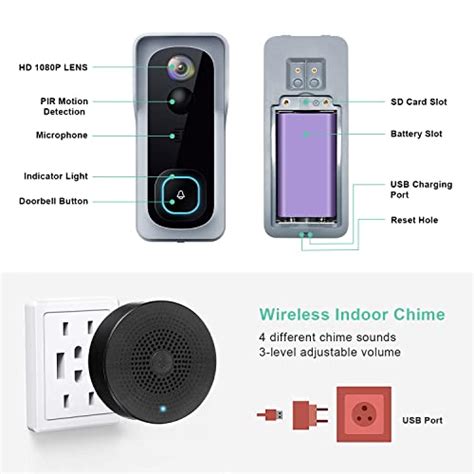 WiFi Video Doorbell Camera XTU Wireless Doorbell Camera With Chime