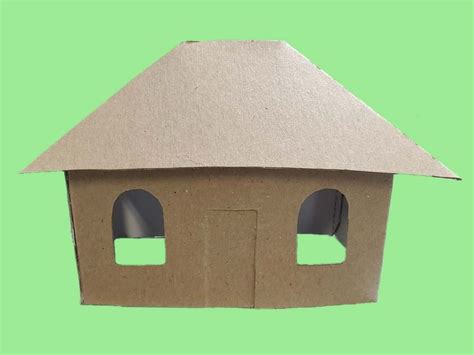 How to Make a Cardboard House with Printable Template | Cardboard house, Template printable ...