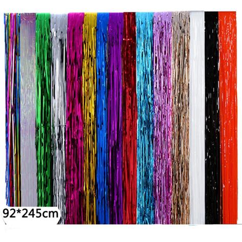 4pcs 92245cm Gold Foil Fringe Tinsel Curtain Tassel Garlands Wedding