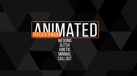 Animated Titles Pack - Premiere Pro Templates | Motion Array