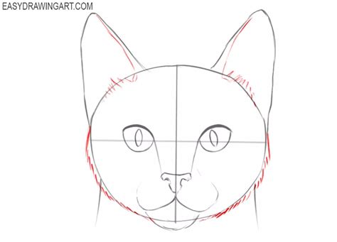 How to Draw a Cat Face - Easy Drawing Art