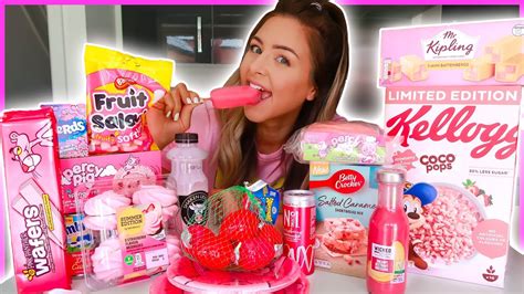 I Only Ate Pink Food For 24 Hours Youtube