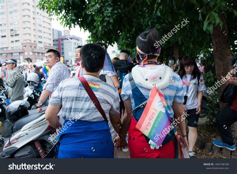 Lesbian Couple Were Holding Hands Walked Stock Photo 1463168168 Shutterstock