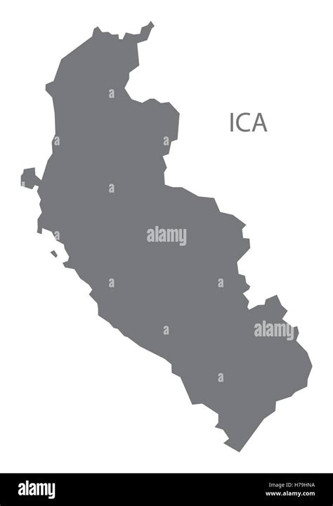 Ica Perú Mapa Gris Imagen Vector De Stock Alamy