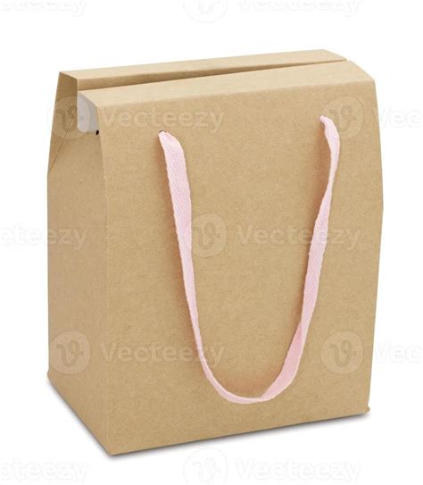 Brown Paper Package Bag Isolated On White With Clipping Path 17600484