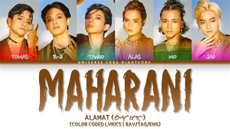 ALAMAT - 'MAHARANI' (Color Coded Lyrics) Chords - Chordify