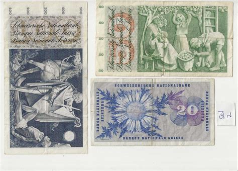 Alte Schweizer Banknoten Set Franken Noten Kaufen