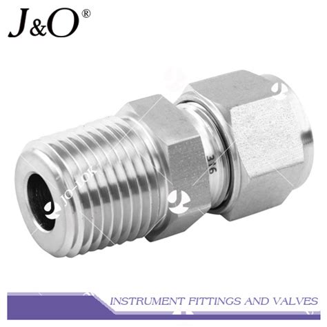 Stainless Steel Double Ferrule Male Connector Stainless Steel Tube Fittings And Stainless